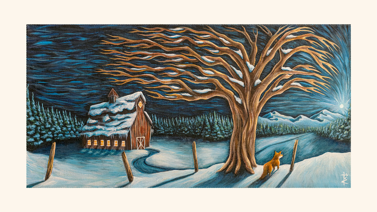 Winter Wander - Acrylic Painting Fine Art Print